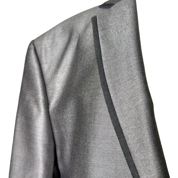 Figlio Lontano Silver Suit w/ black accents Two-piece suit 42 R pants 36 R X 30 - Picture 5 of 16